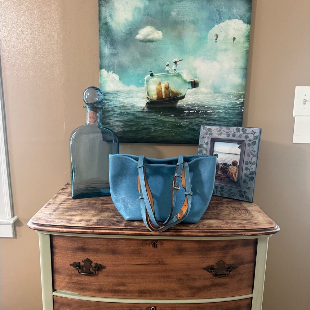 Dooney & Bourke Blue Tote Bag with Nautical Charm